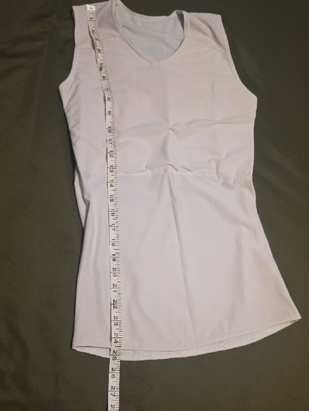 gc2b FtM Trans Chest Binder White V-Neck Full Length XL - Picture 4 of 5